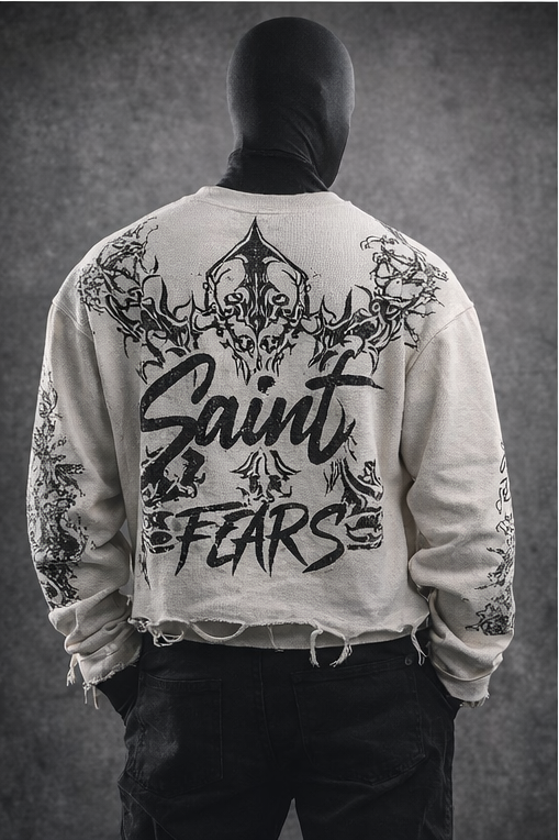 YK2 Vintage Distressed Crewneck Boxy Fit Unisex