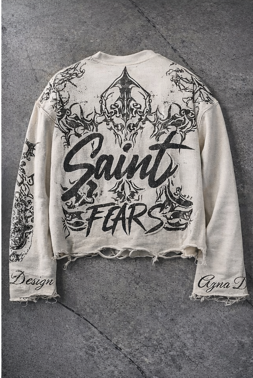 YK2 Vintage Distressed Crewneck Boxy Fit Unisex