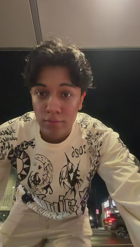 YK2 Vintage Distressed Crewneck Boxy Fit Unisex